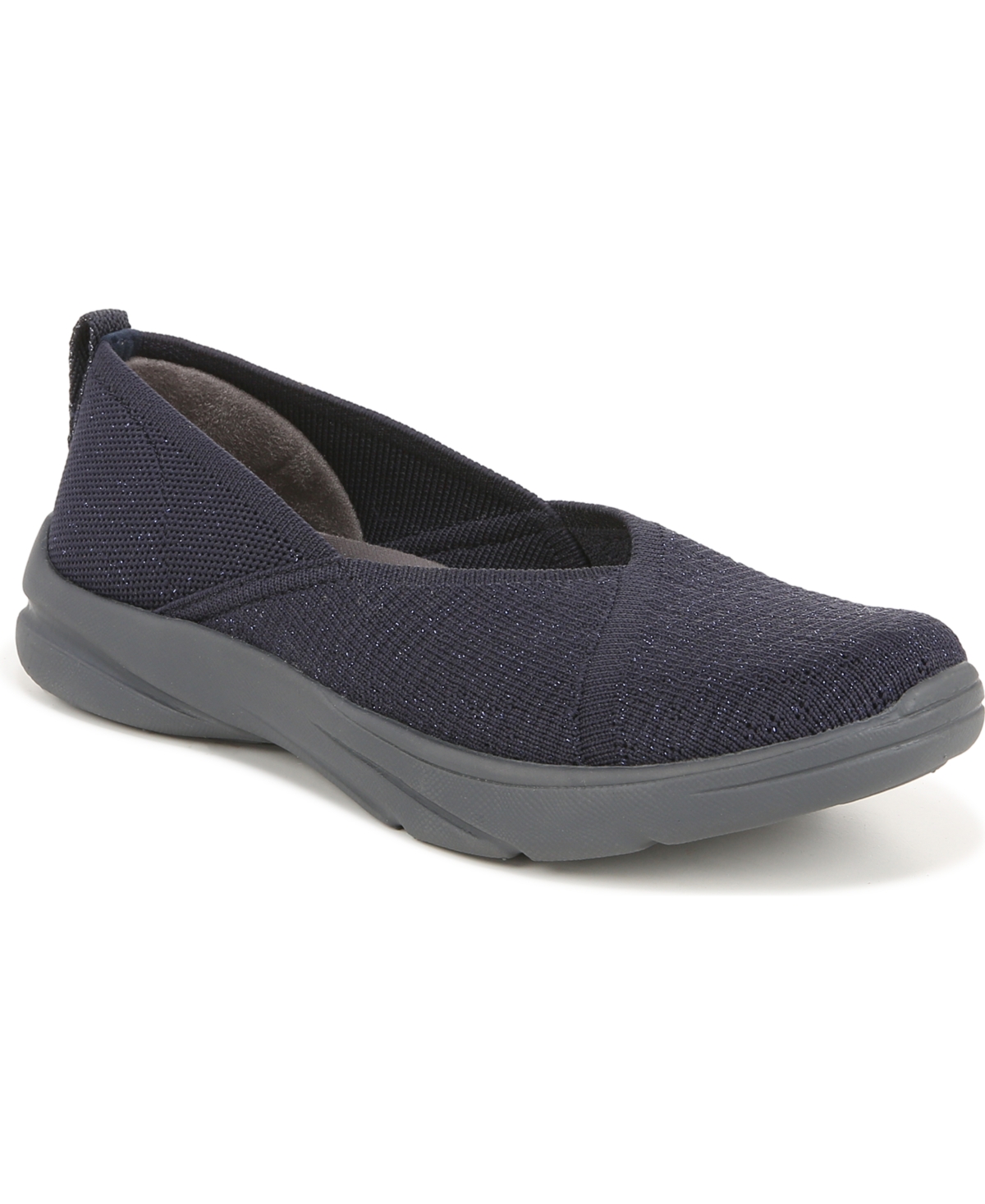 Bzees Premium Legacy Washable Slip-ons In Blue Sparkle Knit Fabric