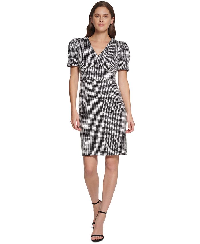 dkny houndstooth dress