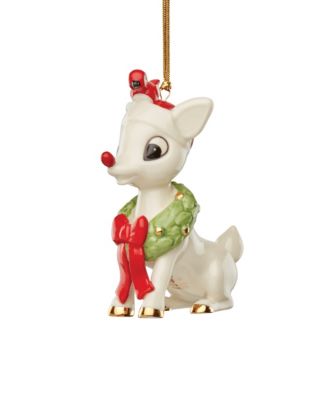 Lenox Rudolph and Cardinal Friend Ornament - Macy's