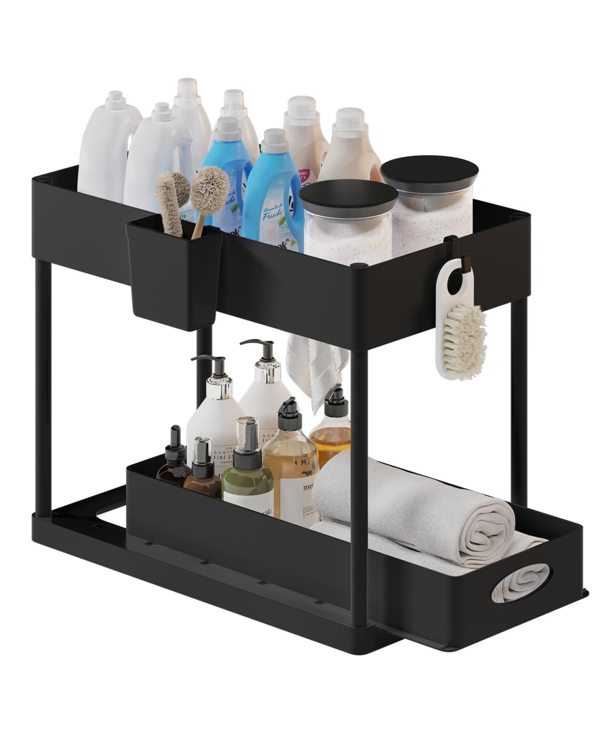 Under Sink Bathroom & Kitchen Cabinet Organizer - White