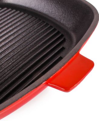 Neo 4pc Cast Iron Cookware Set, Fry Pan, Grill Pan & Round Dutch Oven