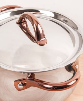 Ouro Gold 3pc 18/10 Stainless Steel Starter Set, SS Lids , Rose Gold Handles