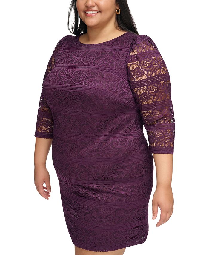 Jessica Howard Plus Size Lace Shift Dress Macy's