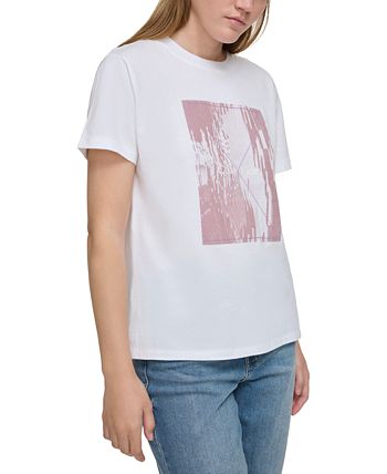 Calvin Klein Jeans Women's Cotton Park Slope Embroidered Graphic T-Shirt