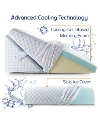 Adjustable Cooling Cover and Extra Pillow Bed Wedge Pillow
