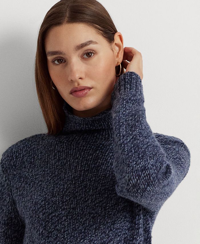 Lauren Ralph Lauren Women's Wool-Blend Funnelneck Sweater - Macy's