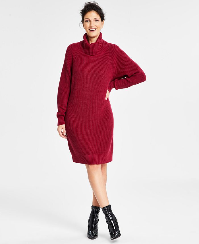 I.N.C. International Concepts Women's Turtleneck Sweater Dress, Created ...