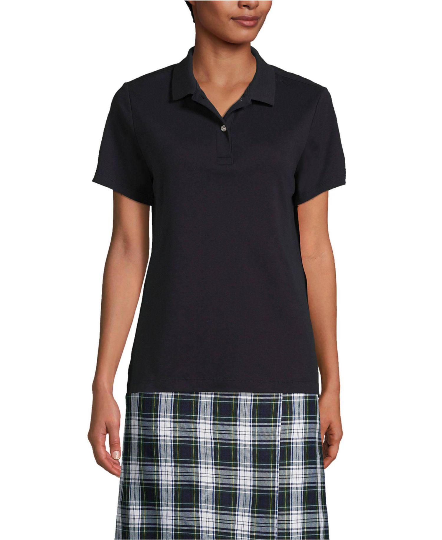 Women's Short Sleeve Feminine Fit Interlock Polo Shirt
