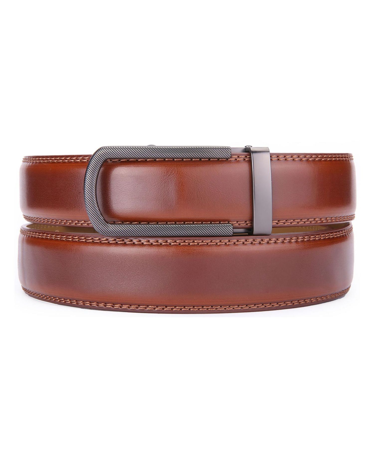 Men's Ribbed Metal Ratchet Belt