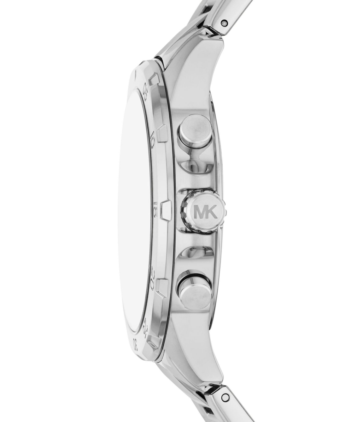 Мужские часы Michael Kors Greyson Chronograph Silver-Tone Stainless Steel Watch 43mm — фото 2