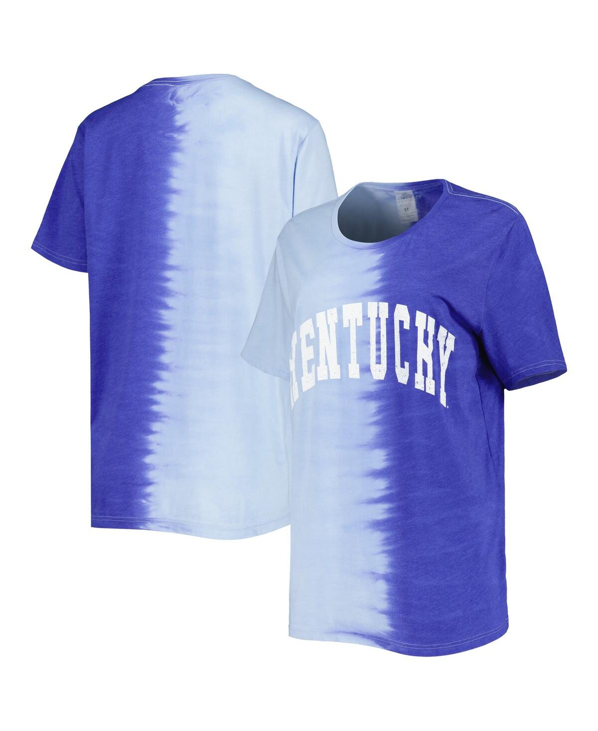 Shop Gameday Couture Women's  Royal Kentucky Wildcats Find Your Groove Split-dye T-shirt