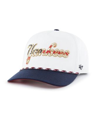 Men's '47 Brand White New York Yankees Flag Script Hitch Snapback Hat ...