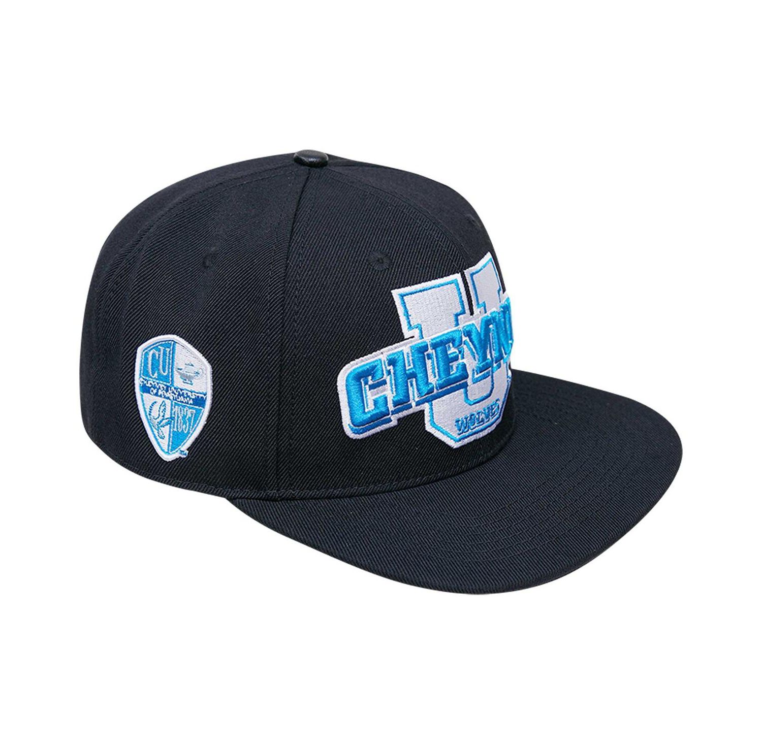 Men's Black Cheyney Wolves Arch Over Logo Evergreen Snapback Hat