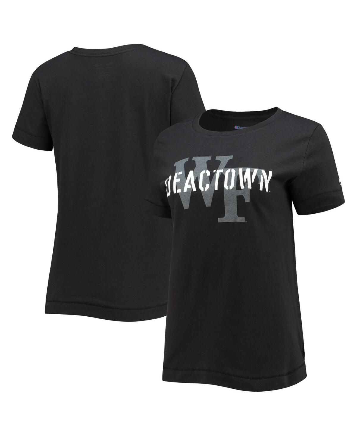Women's ChampionWake Forest Demon Deacons Deactown Wordmark T-shirt - Black