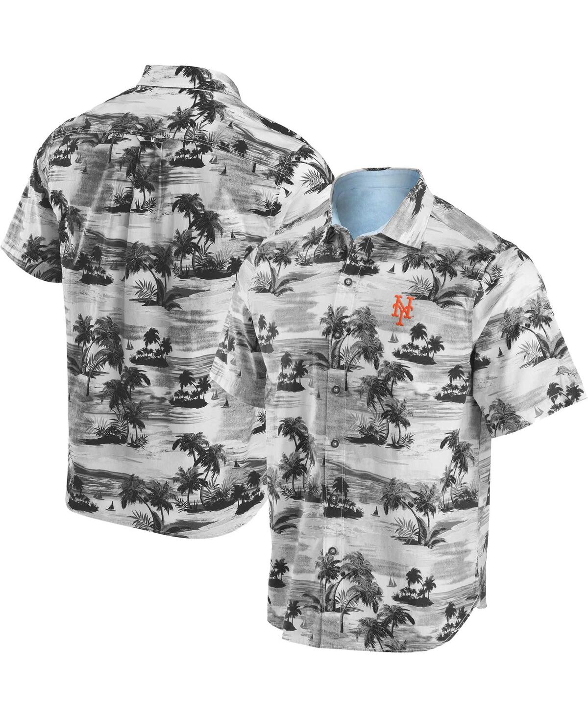 Men's Tommy BahamaNew York Mets Tropical Horizons Button-Up Shirt - Black