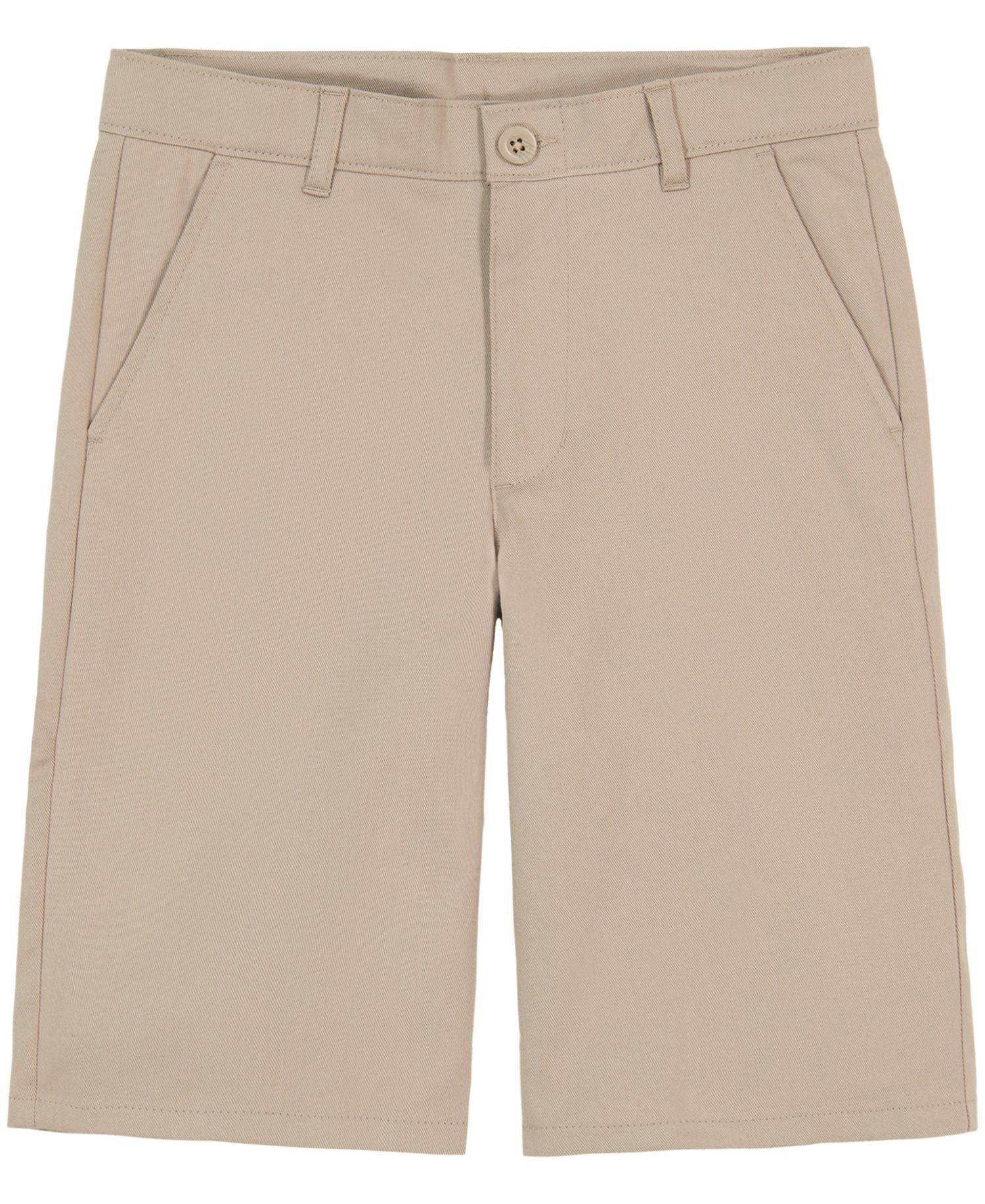 Big Boys Uniform Hunter Flat-Front Stretch Twill Shorts