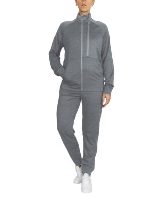 Women's Moisture Wicking Performance Active Track Jacket and Jogger Set, 2-Piece