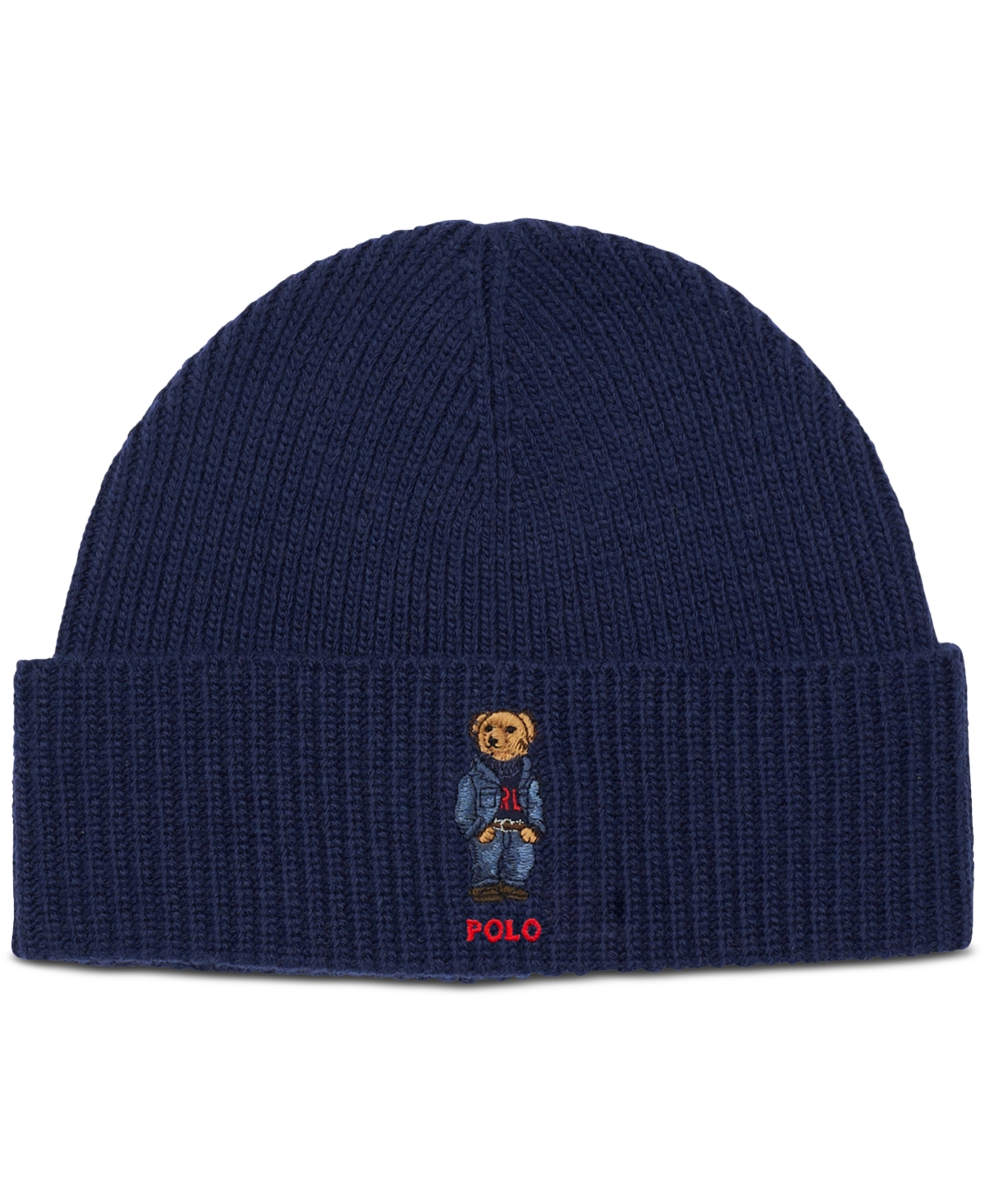 Polo Ralph Lauren Men's Embroidered Bear Cuff Hat In Navy