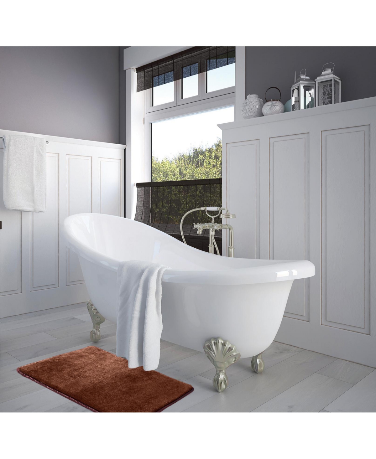 Non-Slip, Ultra Soft Plush, Memory Foam Bath Rug - Large 20