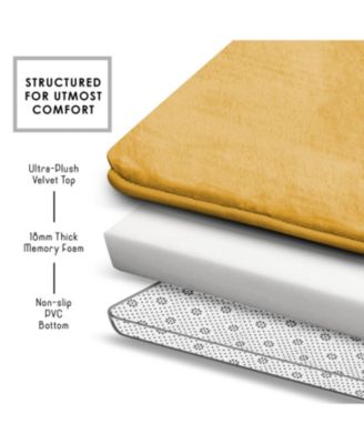 Non-Slip, Ultra Soft Plush, Memory Foam Bath Rug - Contour 24"x20"