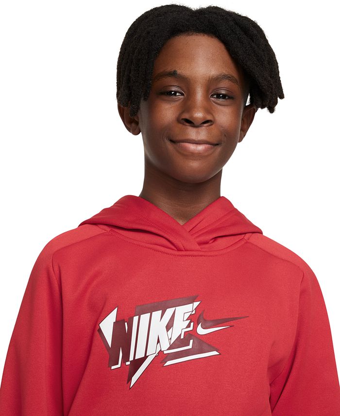 Nike Big Kids Therma-FIT Logo-Print Fleece Hoodie - Macy's