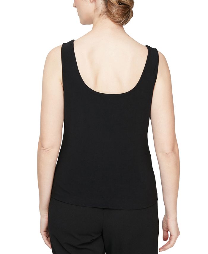 Alex Evenings Women's Embroidered Sequined Jacket & Tank Top Twinset