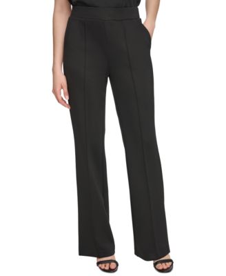 Calvin Klein Women's Seam-Front Wide-Leg Pants - Macy's