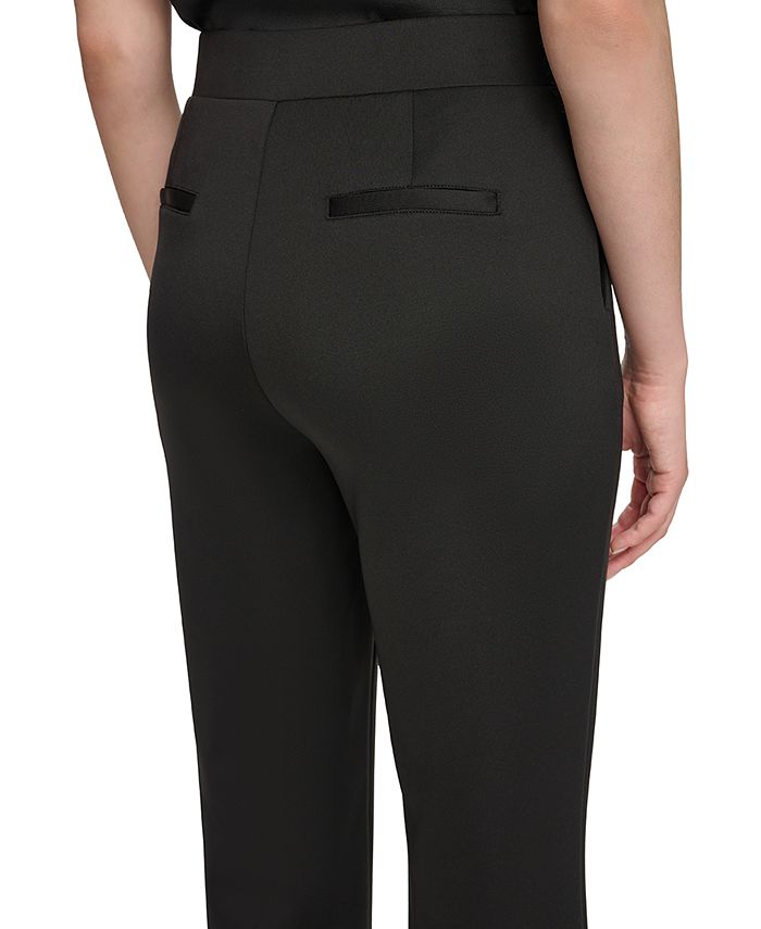 Calvin Klein Women's Seam-Front Wide-Leg Pants - Macy's