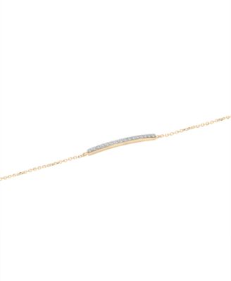 Diamond Bar Bracelet (1/10 ct. t.w.) in 14k Gold, Created for Macy's