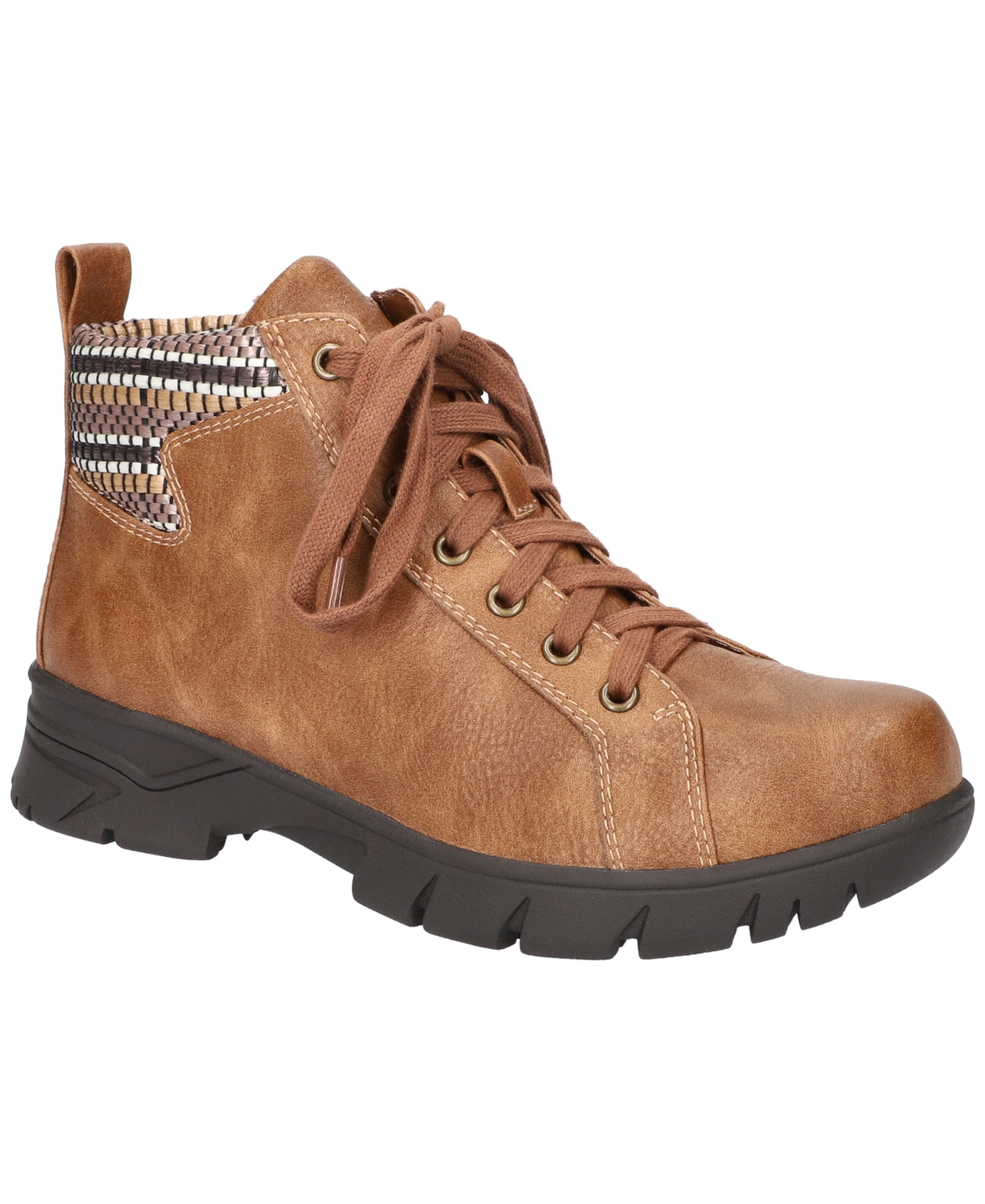 Easy Street Women's Nico Lace Up Detail Side Zip Booties