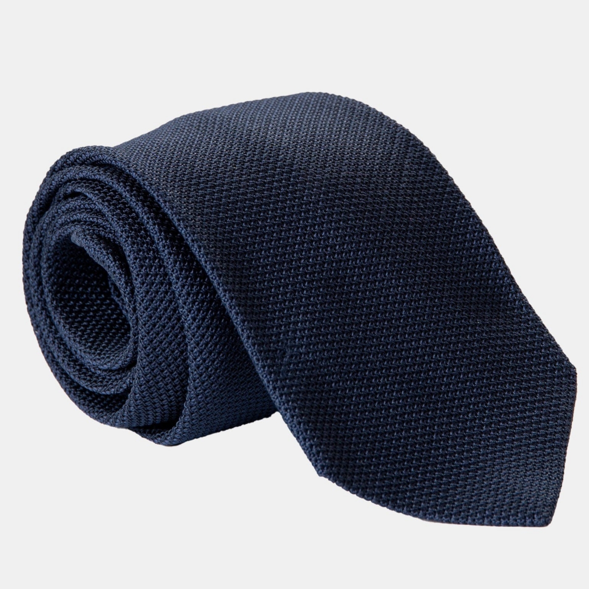Big & Tall Cavour - Extra Long Silk Grenadine Tie for Men - Dark navy