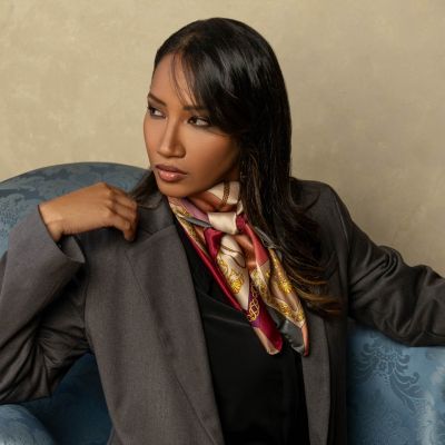 Gabriella - Hand Rolled Silk Foulard for Women