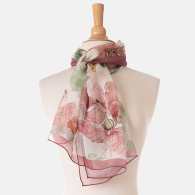 Monique - Long Sheer Silk Scarf for Women