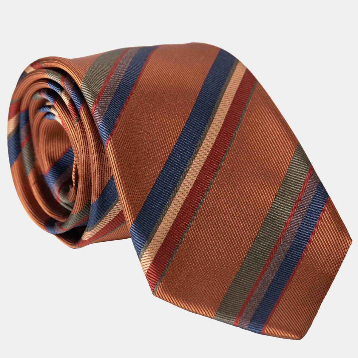 Battisti - Silk Jacquard Tie for Men - Navy