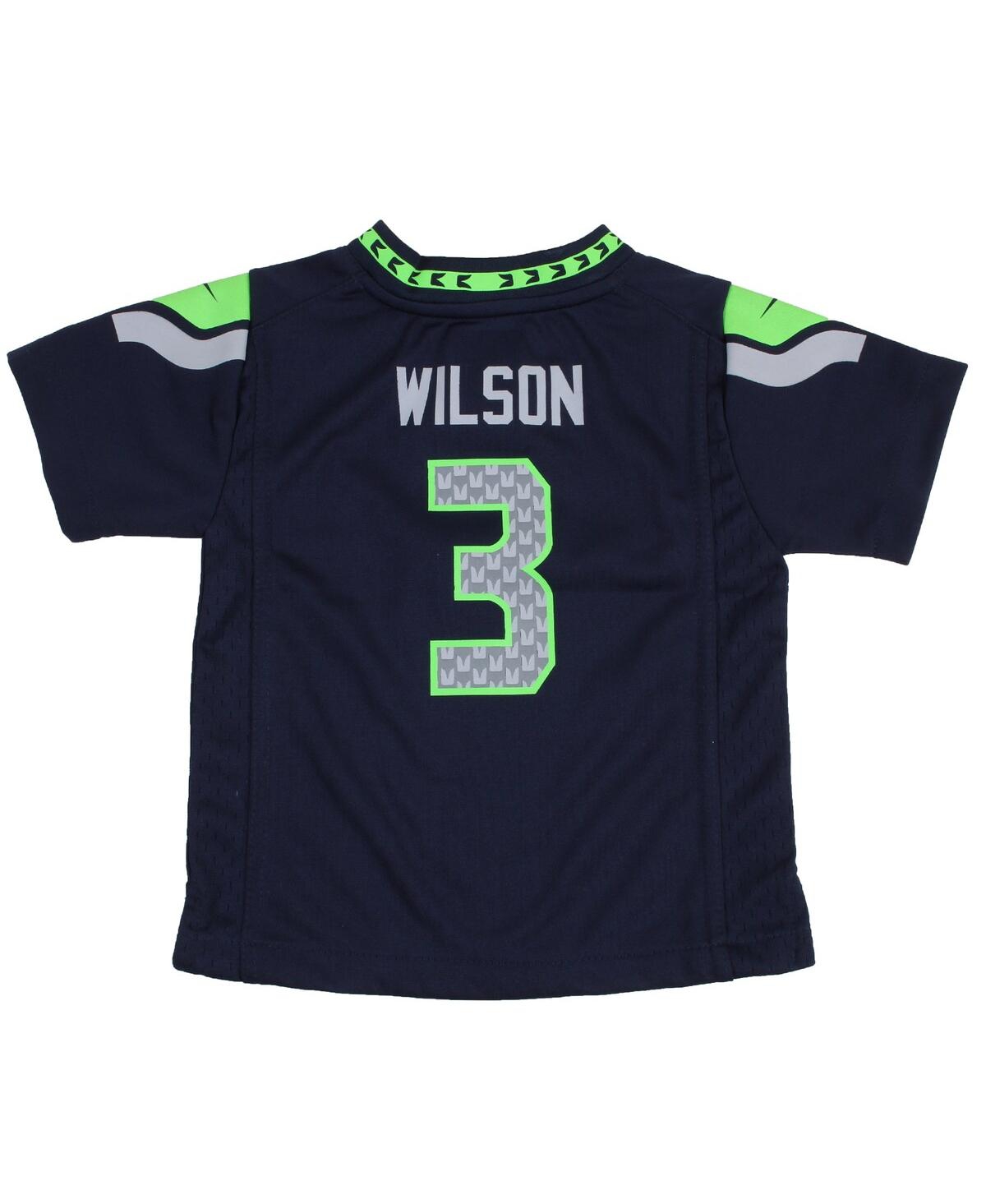 Baby Boys and Girls Seattle Seahawks Nike Russell Wilson CollegeTeam Color Game Jersey - Navy