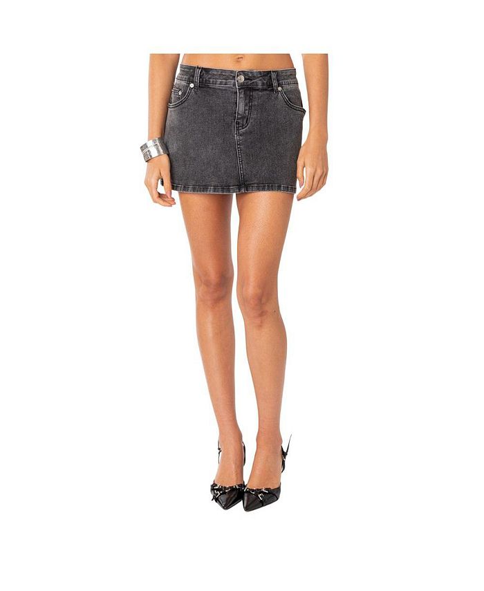 Edikted Women's Waverly Denim Mini Skirt Macy's