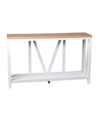 Erikson Modern Farmhouse Engineered Wood Sofa Table With Wood Bracing And Lower Shelf
