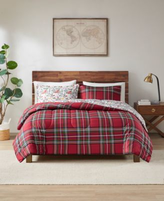 JLA Home Holiday Village 3-Pc. Comforter Set, Created for Macy's