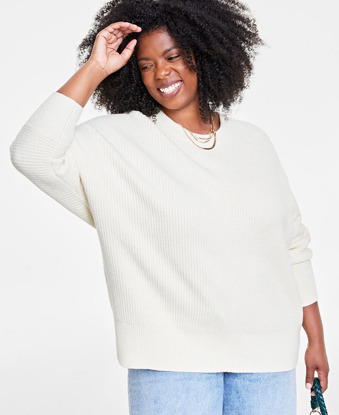 Plus size 2025 dolman sleeve sweater