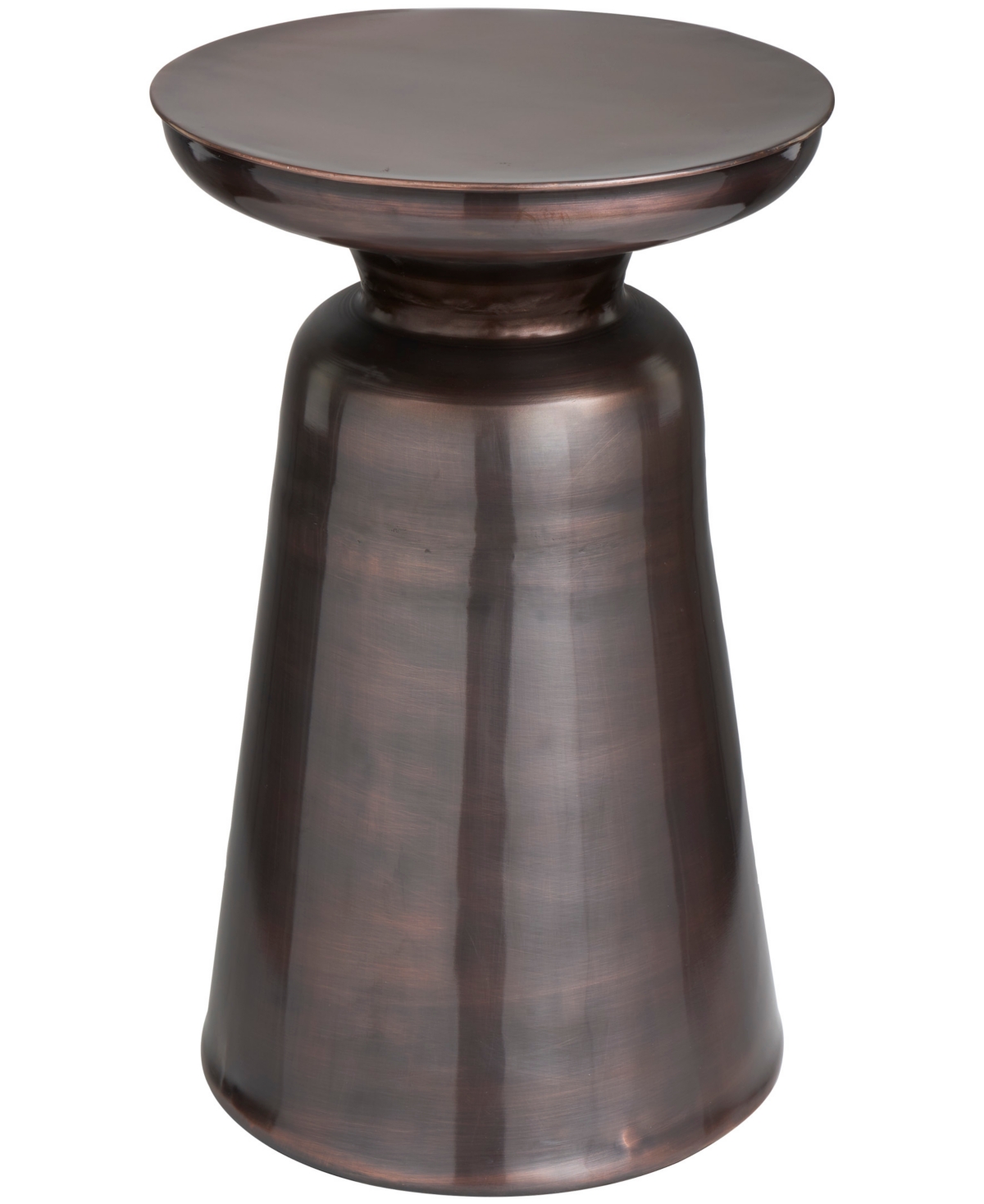 Rosemary Lane 19" Metal With Bell Shaped Base Accent Table In Copper