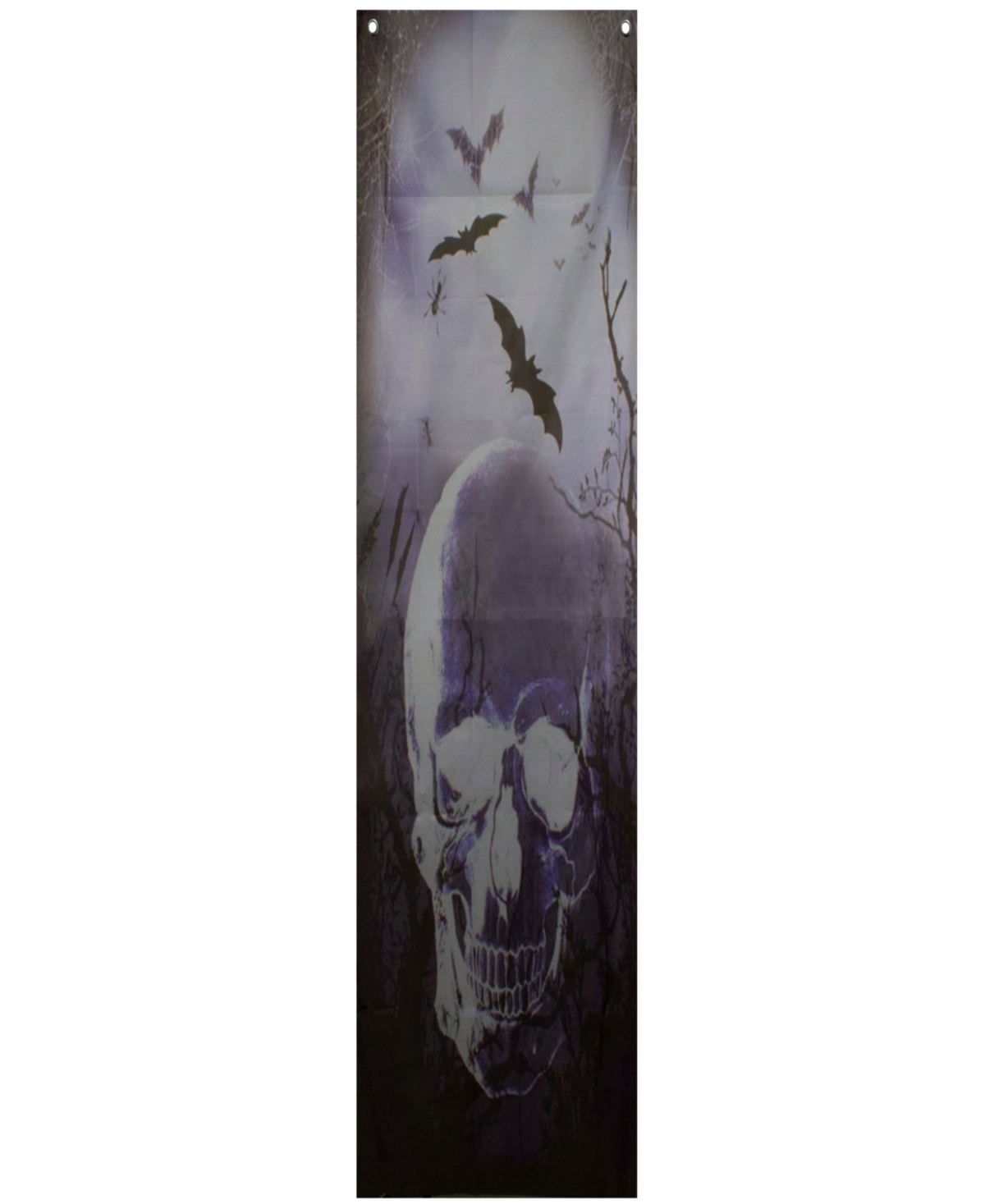 Northlight 70.75" Spooky Skull Graveyard Halloween Door Decoration In Black