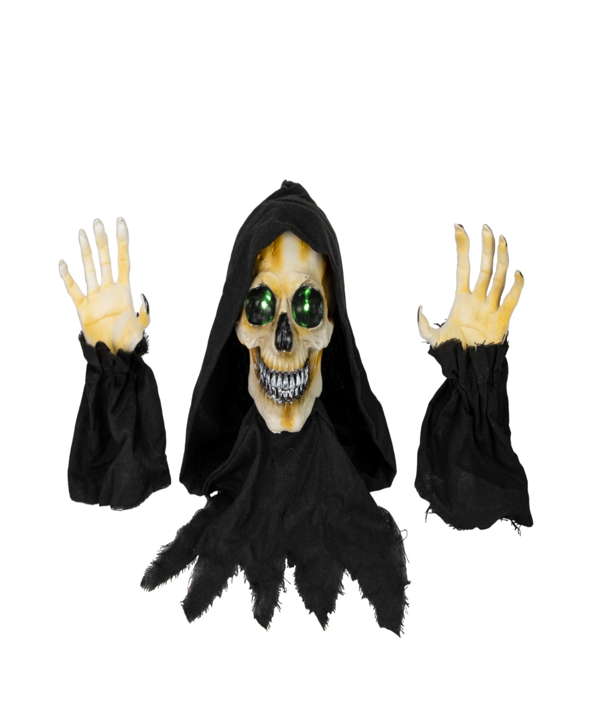Northlight 8" Led Lighted Grim Reaper With Sound Outdoor Halloween Decoration In Black