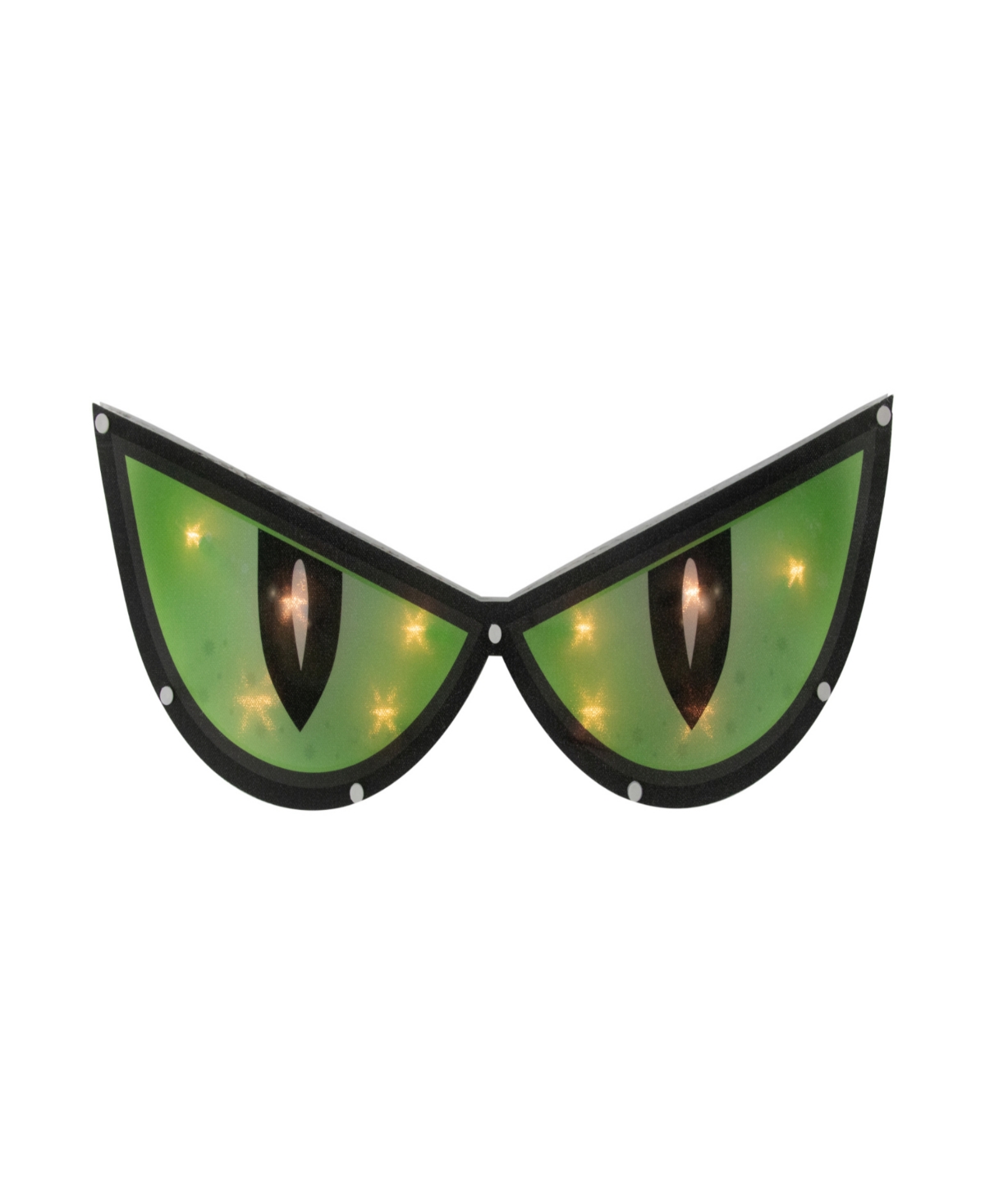 Northlight 20" Lighted Eyes Halloween Window Silhouette Decoration In Green