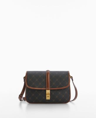 Louis+Vuitton+Patty+Shoulder+Bag+Brown+White+Canvas+Leather+