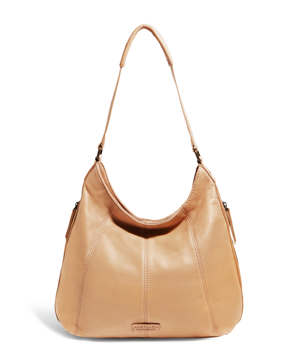 American Leather Co. Women Easton Hobo Bag In Cashew Smooth