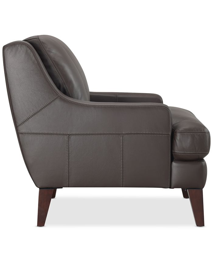 Furniture Collyn 34" Modern Leather Chair, Created for Macy's - Macy's