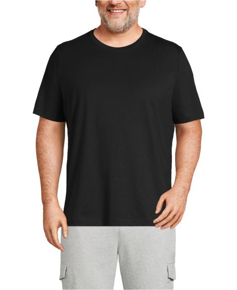 Мужская футболка Lands' End Big & Tall Super-T Short Sleeve, цвет: Чёрный