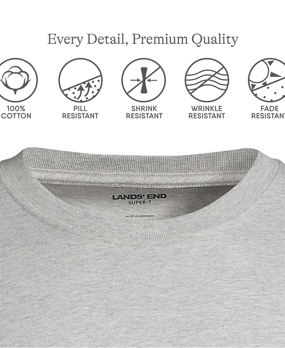 Lands' End Big & Tall Super-t Sleeve T-Shirt