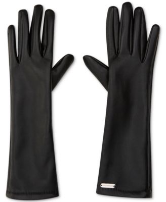 Steve Madden - Women's Faux-Leather Forearm Gloves