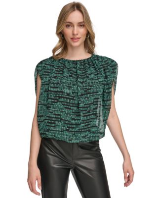 Calvin Klein - Women's Sleeveless Printed Chiffon Top